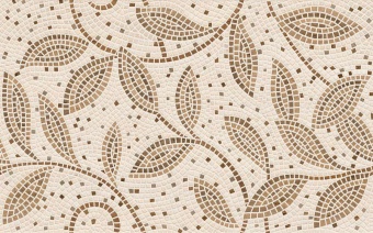 Travertine Mosaic Brown листья
