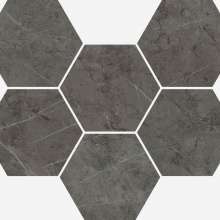Мозаика Charme Evo Floor Project Antracite Mosaico Hexagon