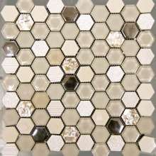 Стеклянная мозаика Hexagono Beige 30.5x30.2