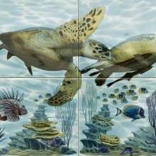 Лагуна ПН4ЧППГ Панно "Черепаха" 49,8х72,8 (из 4-х плиток)