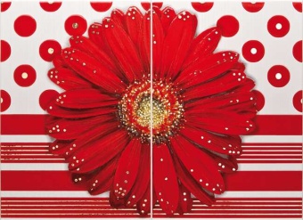 VITEL GERBERA BIG Панно красное R 55х40