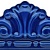 Moldura gotica azul antic Бордюр 7,5x20