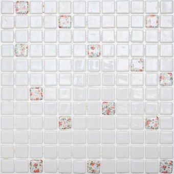 Стеклянная мозаика Minis Flowers 31.6x31.6   – Mosavit