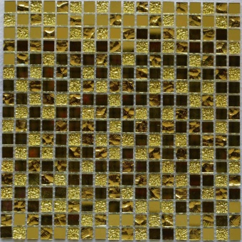 Mirror gold Мозаика стеклянная Mirror gold 15х15х4