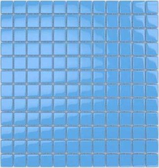 ST052 Мозаика стеклянная Mono голубой 31х31 (чип 25х25х4), Antarra