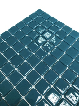 ST001 Мозаика стеклянная Mono бирюзовый 31х31 (чип 25х25х4), Antarra