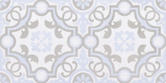 Depo Плитка настенная узор голубой 34017 25х50