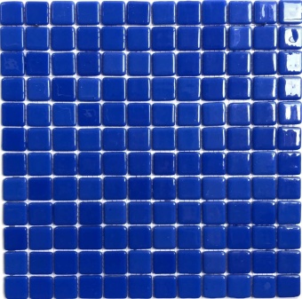 ST 041 Мозаика стеклянная Mono синий 31х31 (чип 25х25х4), Antarra