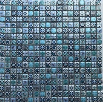 Xindi Blue Мозаика стеклянная Xindi Blue 15х15х6