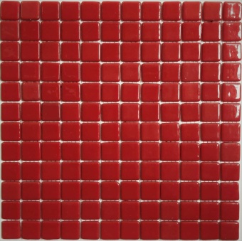 ST003 Мозаика стеклянная Mono красный 31х31 (чип 25х25х4), Antarra