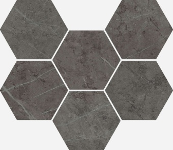 Мозаика Charme Evo Floor Project Antracite Mosaico Hexagon