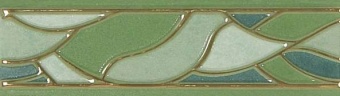 Плитка флорентино зеленый бордюр 01